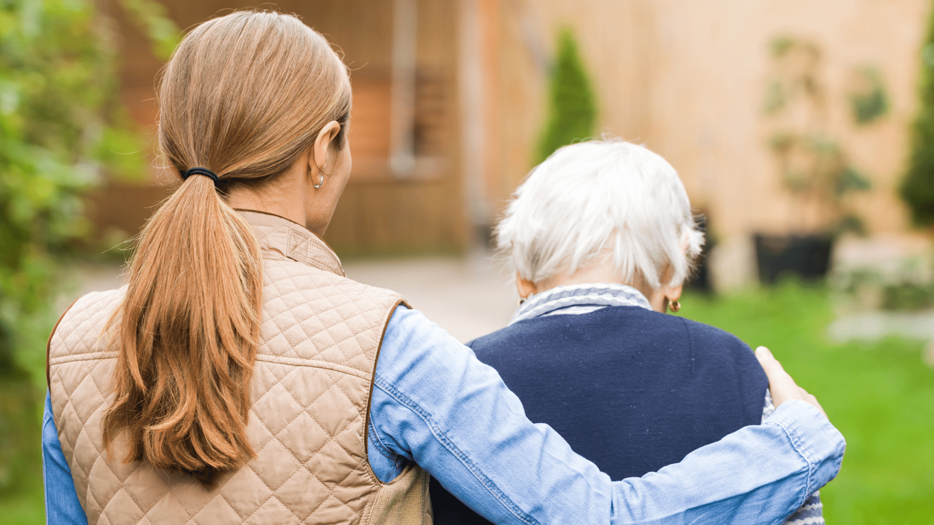 1 woman with her hand on her grandmother